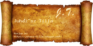 Juhász Tilla névjegykártya